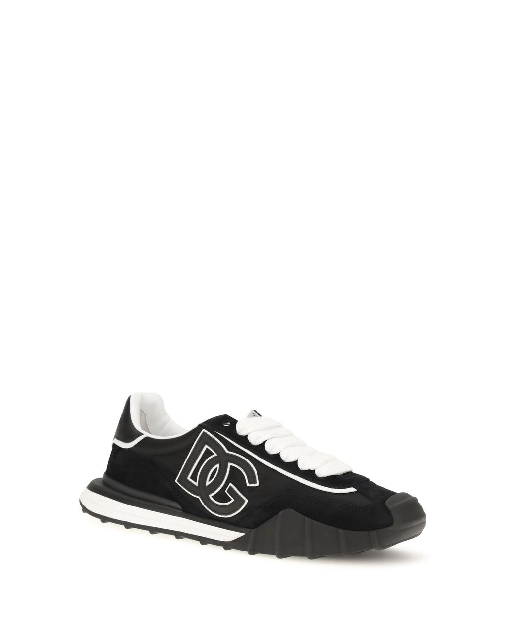 Dolce & Gabbana Black Dolce & Gabbana Dg Logo Leather Sneakers for men