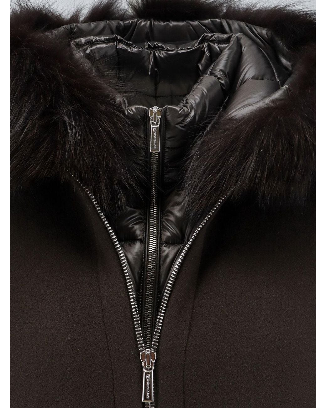 Moorer Black Pegaso A Wool Cashmere Down Jacket