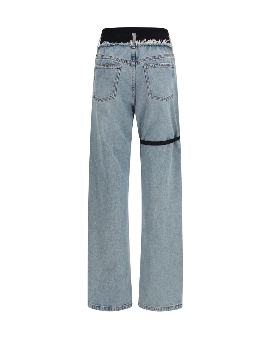 ALAINPAUL Blue High-Waisted Jeans