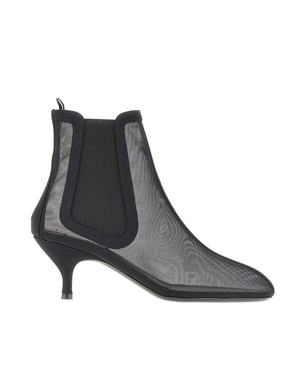 Alaïa Black Mesh Chelsea Boots