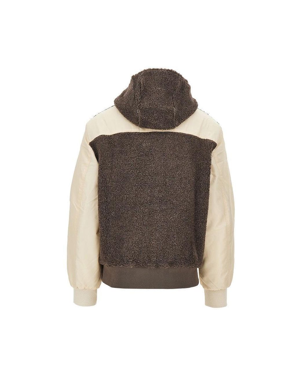 Mauna Kea Brown Sherpa Fleece Nylon Blouson Jacket for men