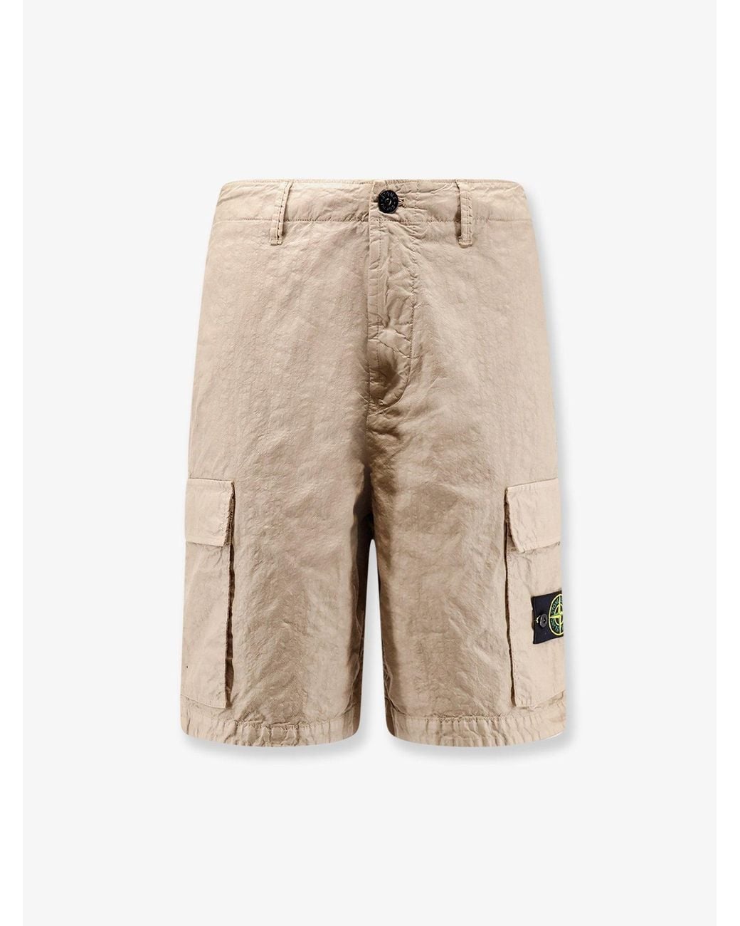 Stone Island Natural Nylon Shorts for men