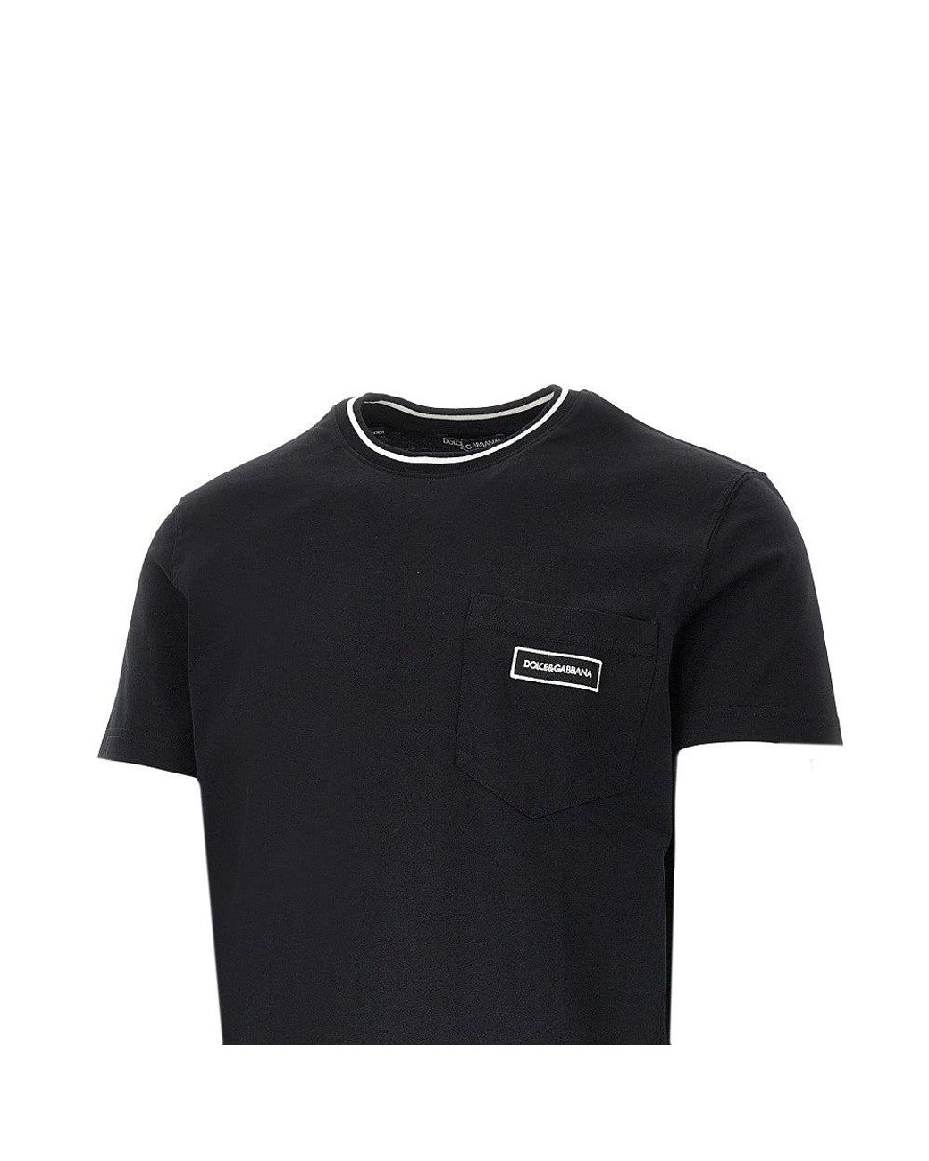Dolce & Gabbana Black Dolce&Gabbana Cotton T-Shirt for men