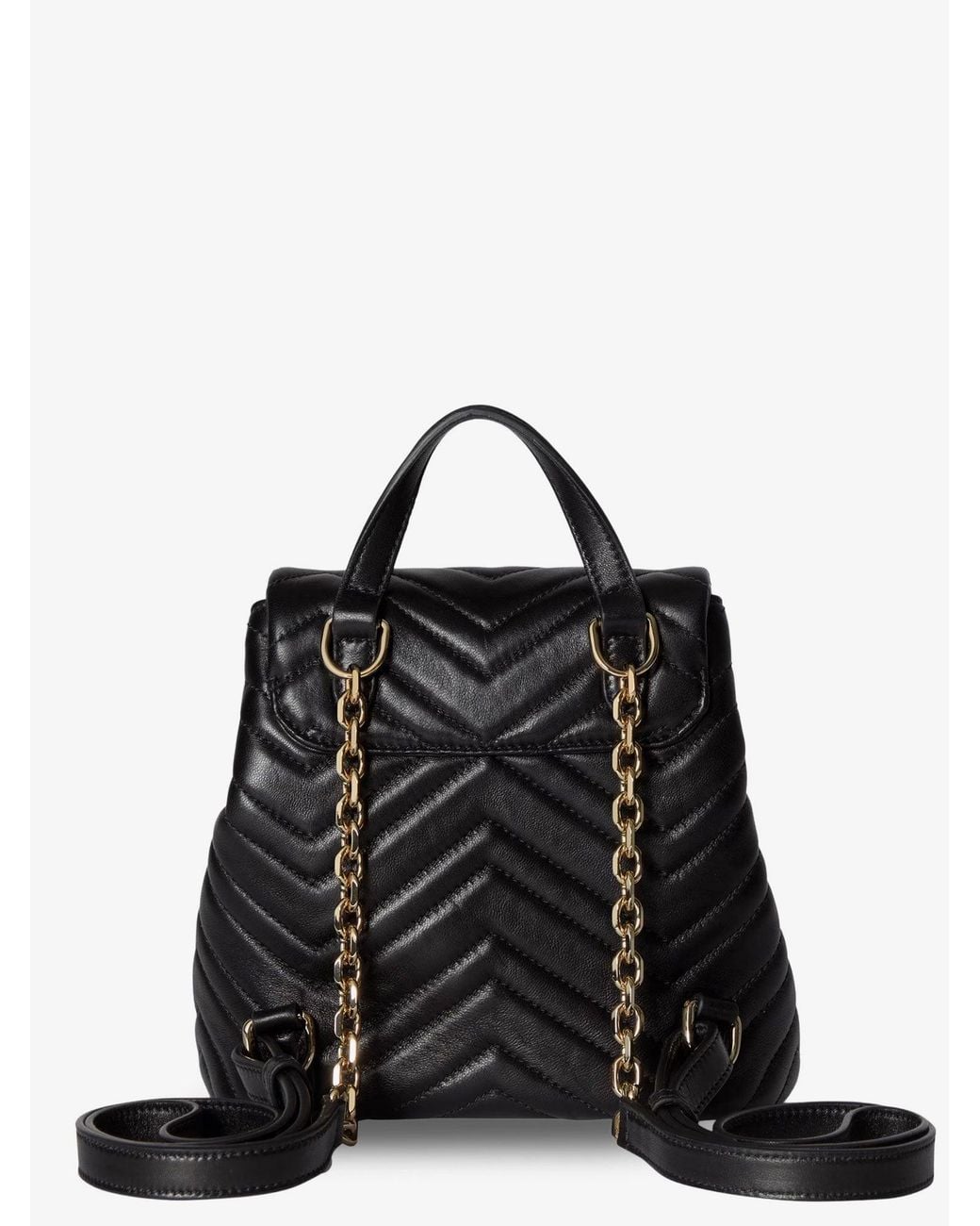 Gucci Black Gg Marmont Mini Leather Backpack