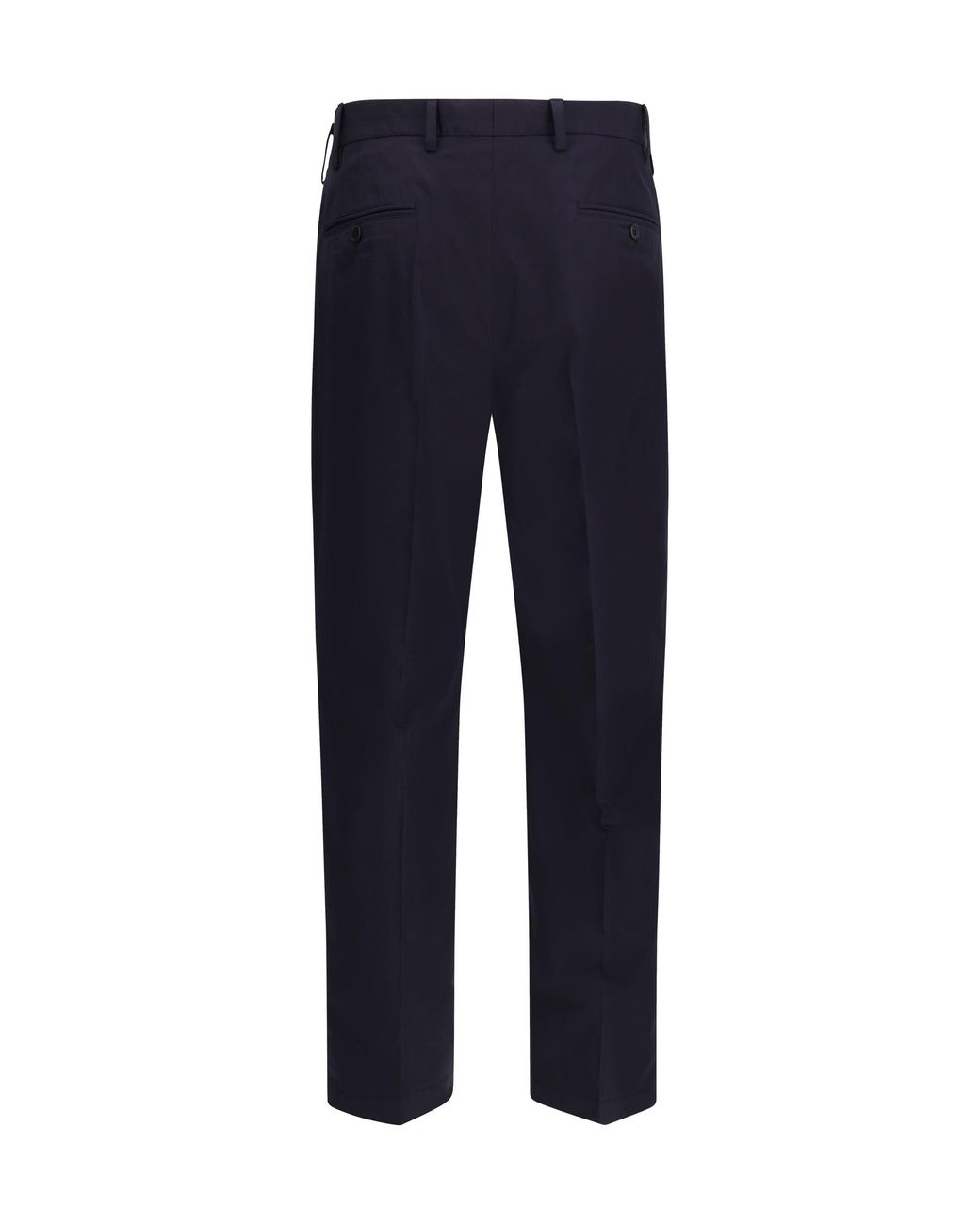 Prada Blue Tailored Cotton Poplin Pants for men