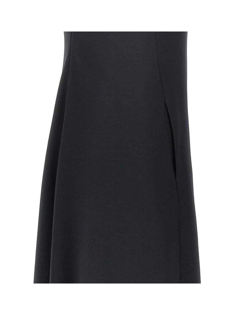 Emporio Armani Black Milano Stitch Jersey Midi Dress