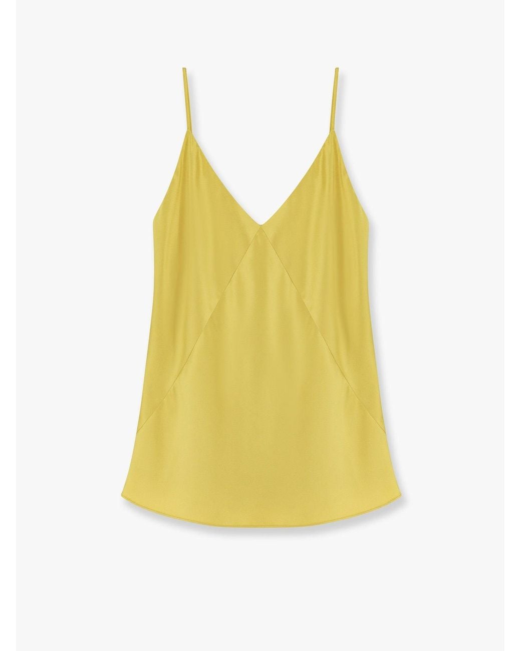 Max Mara Yellow Quassia Silk Top