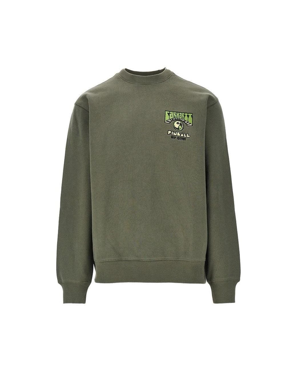Carhartt Green 'Pinball' Embroidery Crewneck Sweatshirt for men