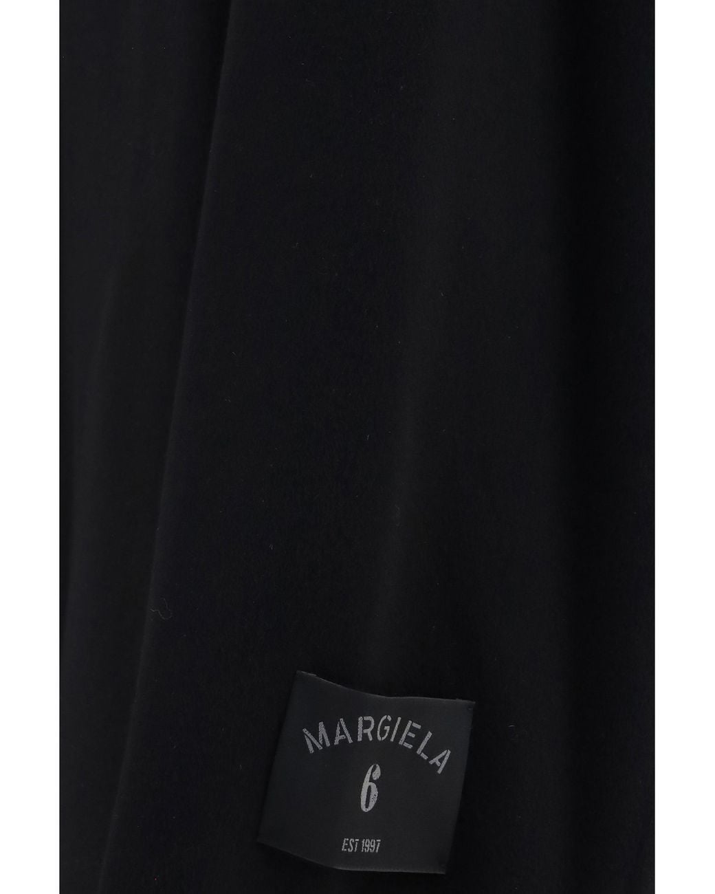 MM6 by Maison Margiela Black Double-Face Wool Coat for men