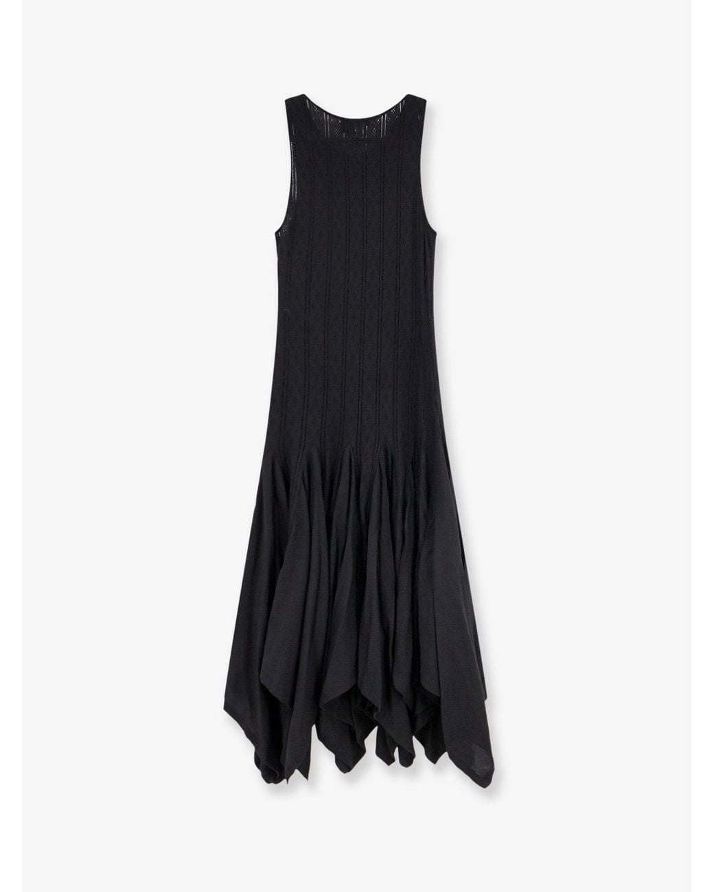 Loewe Black Paula's Ibiza Embroidered Cotton Long Dress