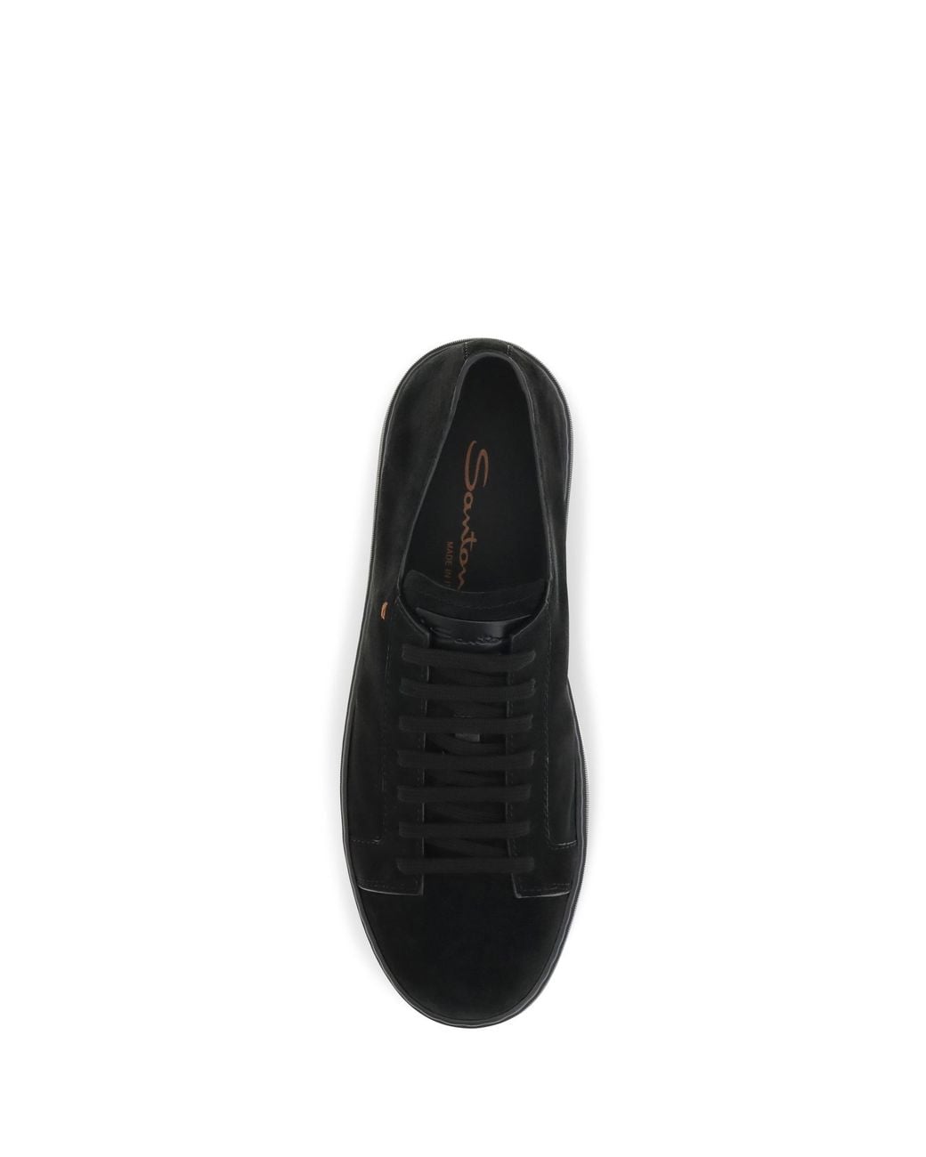 Santoni Black Suede Sneakers for men