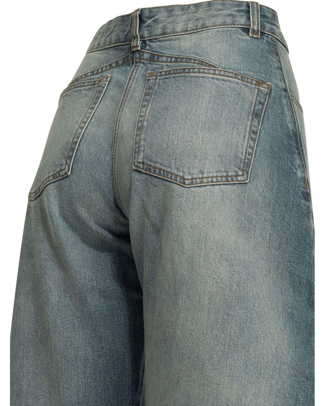 Alaïa Blue Wide Leg Jeans