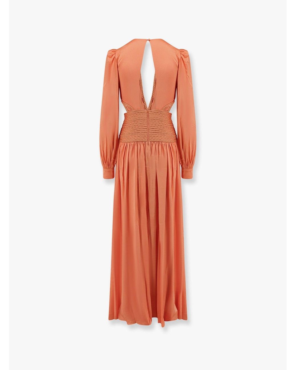 PATBO White Satin Sunset Long Dress With Cut-Out Details