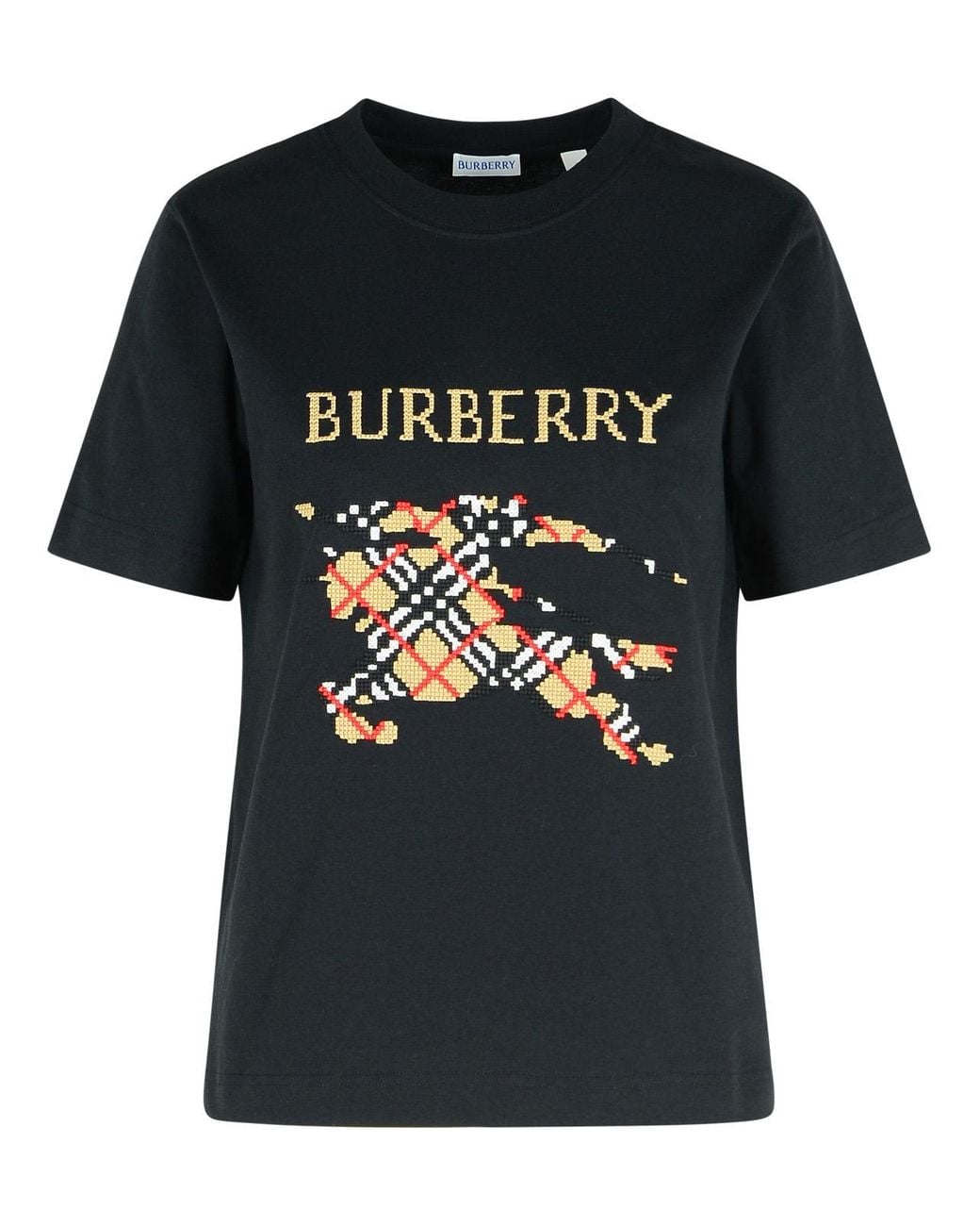 Burberry Black 'Frankie' Cotton T-Shirt