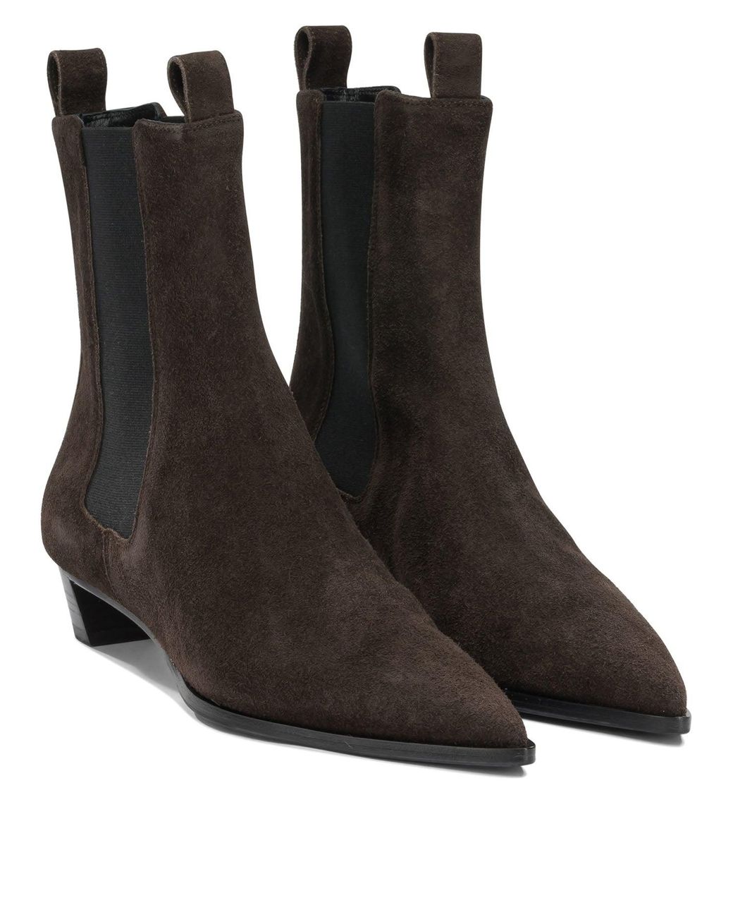 Aeyde Black Kiki Suede Leather Leather Rubber Boots
