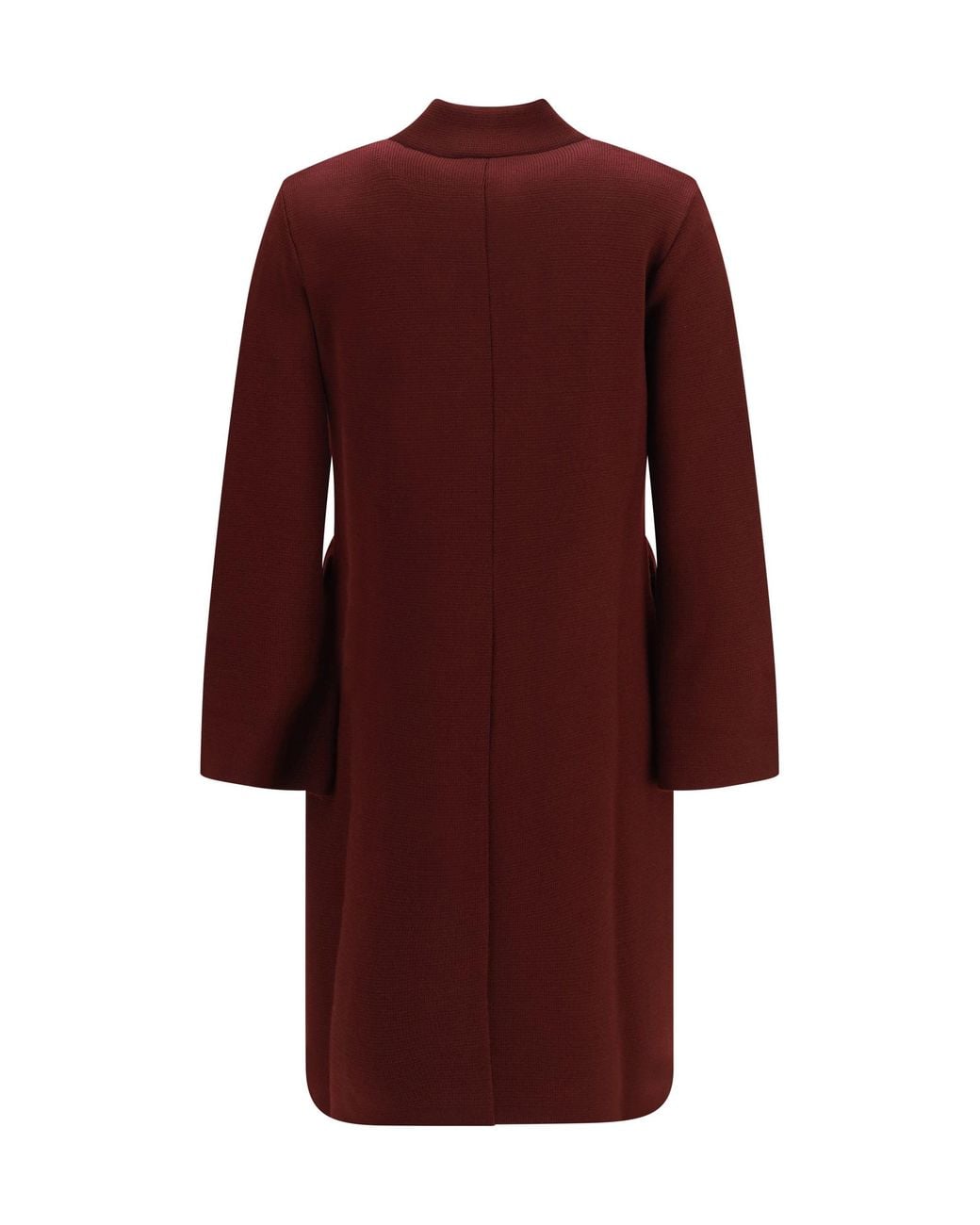 Ella Red Celine Merino Wool Dress Bordeaux