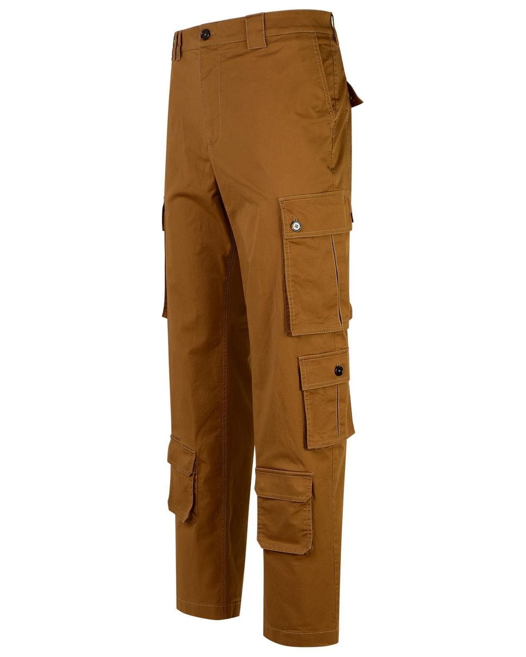 Dolce & Gabbana Brown Cotton Cargo Trousers for men
