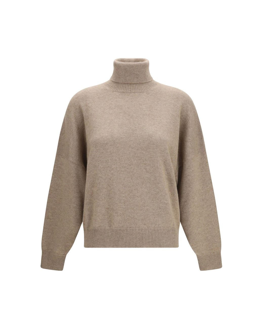 Brunello Cucinelli Natural Cashmere Turtleneck Sweater