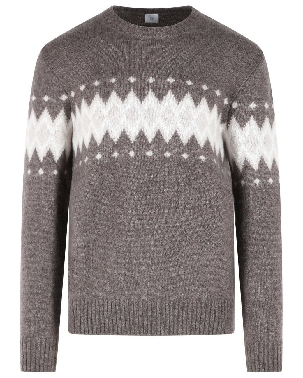 Eleventy Gray Cashmere And Silk Blend Sweater for men