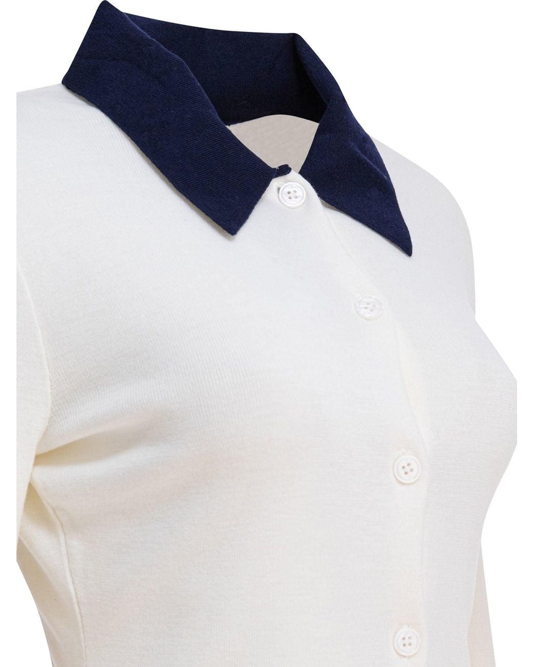 Self-Portrait White Merino Wool Cardigan