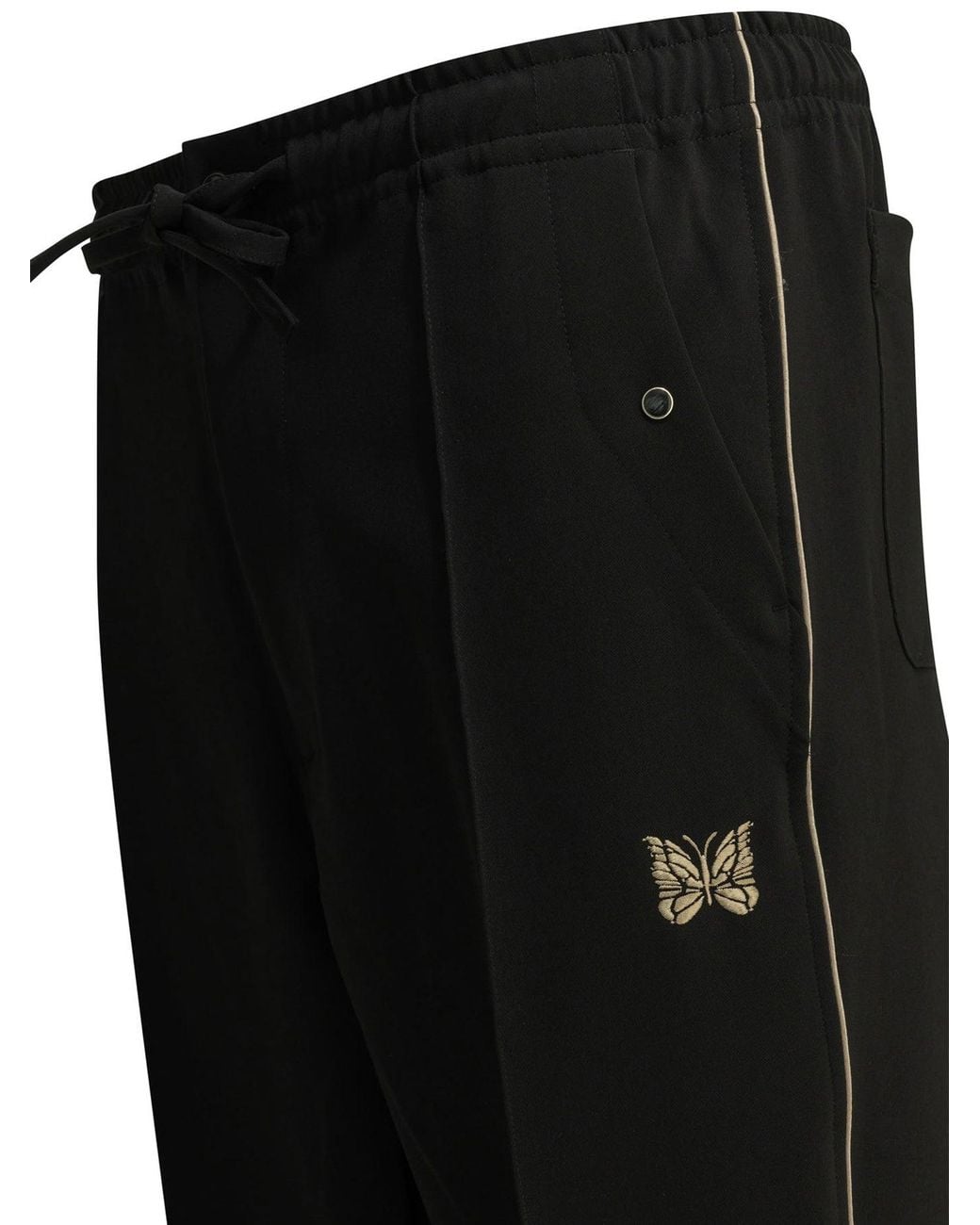 Needles Black Piping Cowboy Polyester Polyurethane Casual Pants