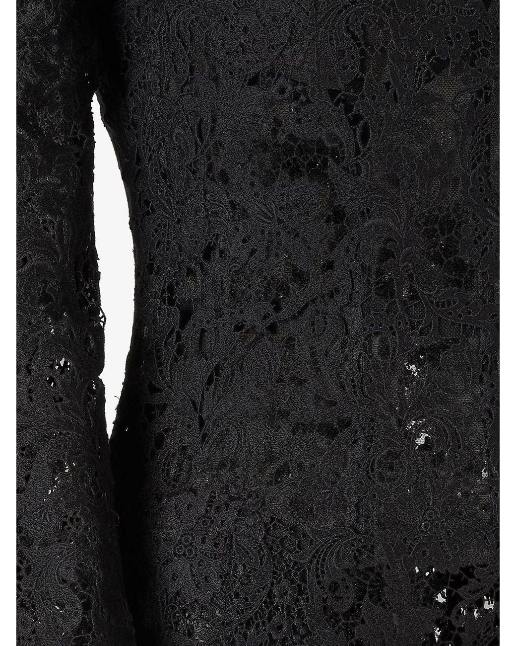 Fendi Black Macramé Lace Dress