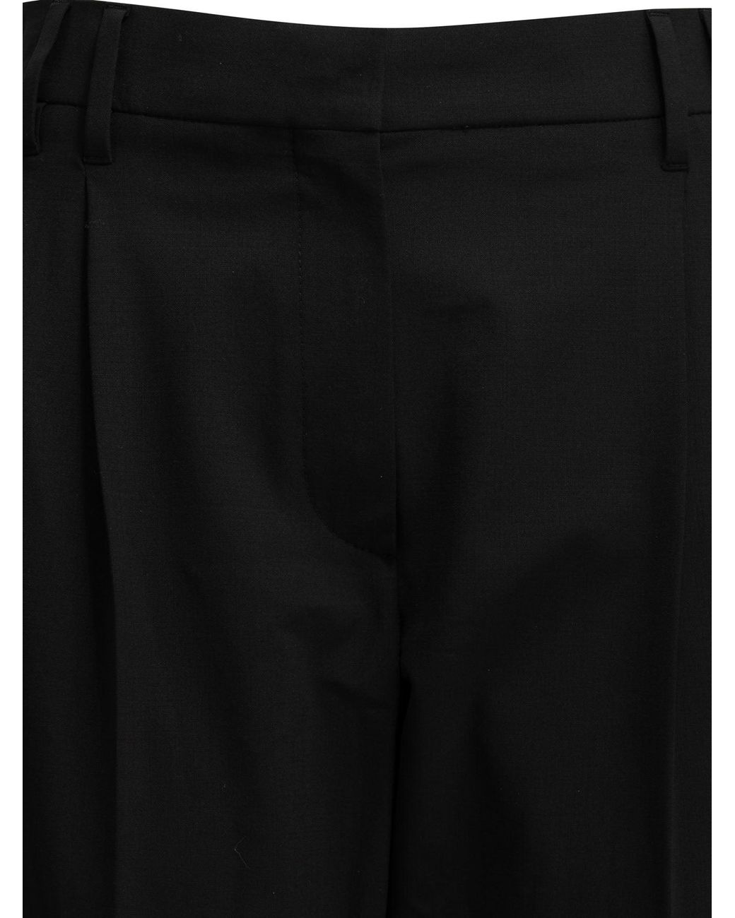 Brunello Cucinelli Black "Slouchy" Tailored Pants