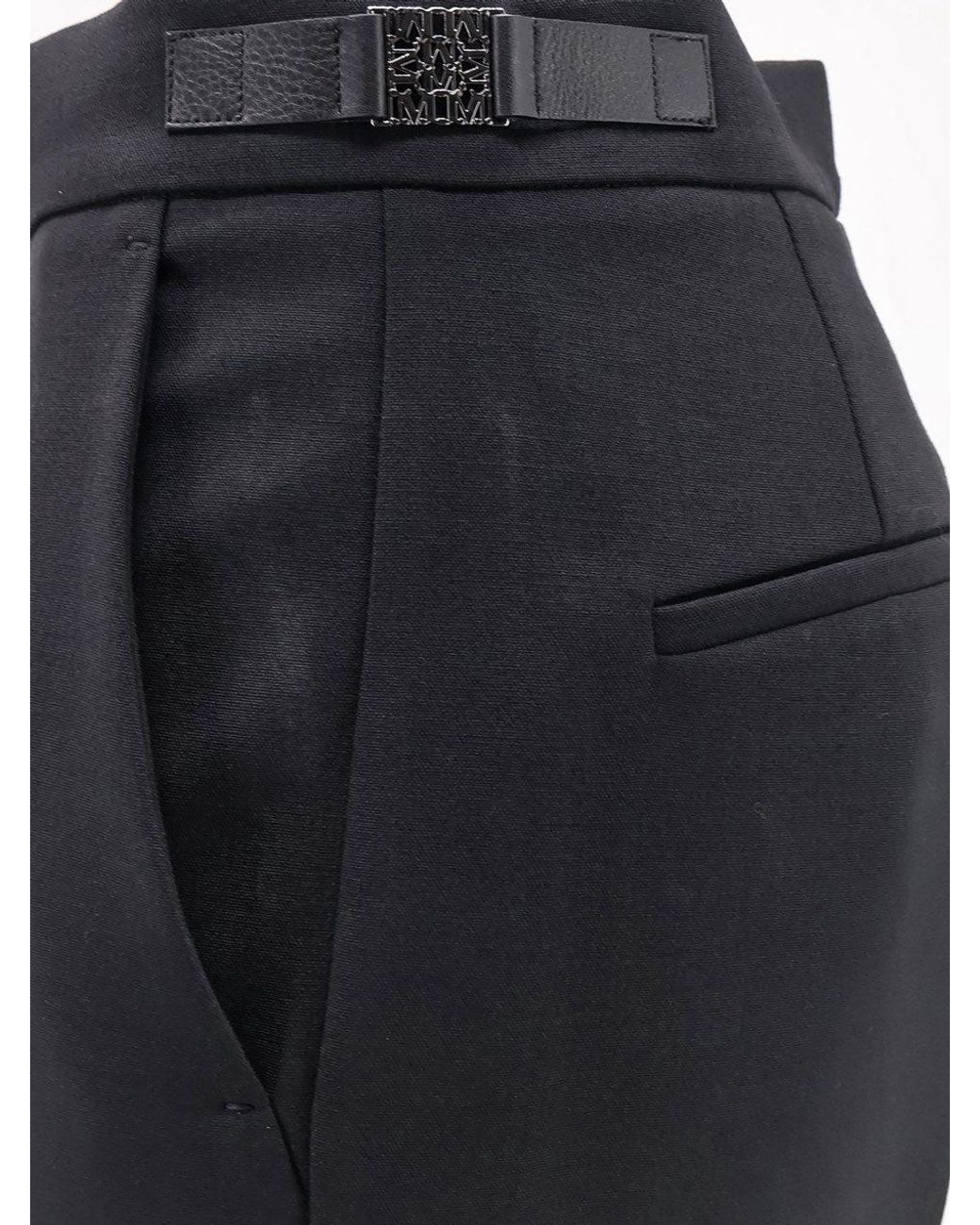 Max Mara Blue Mxmacino Stretch Virgin Wool Trousers