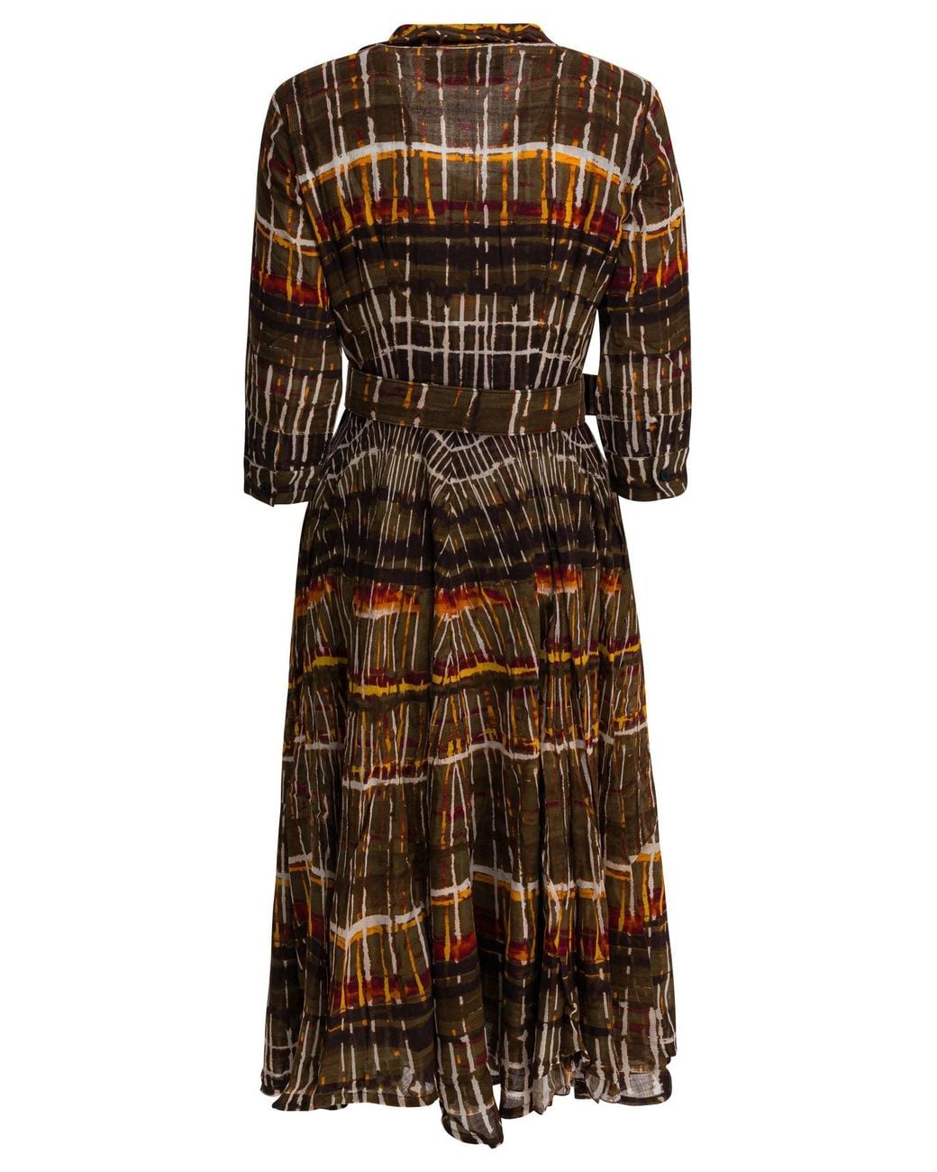 Samantha Sung Brown Plaid Wool Dress