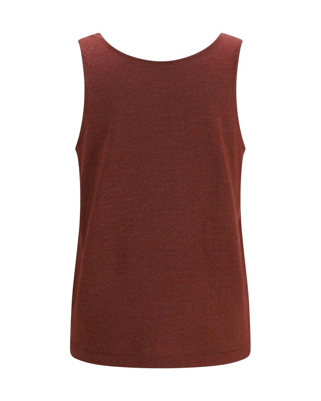Brunello Cucinelli Red Luminous Knit Tank Top