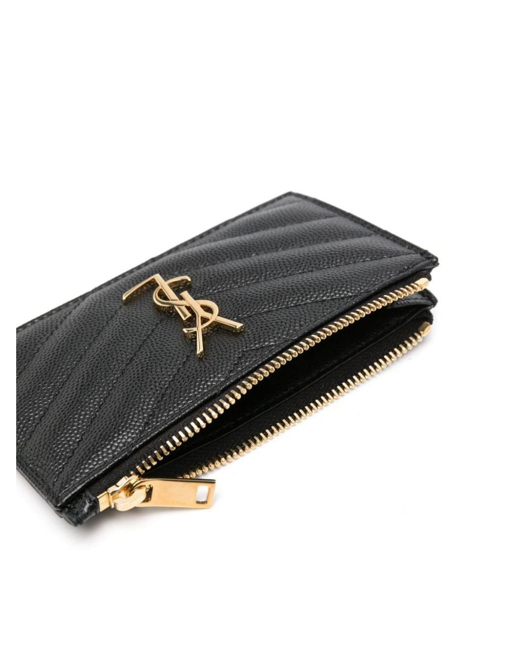 Saint Laurent Black Cassandre Card Holder
