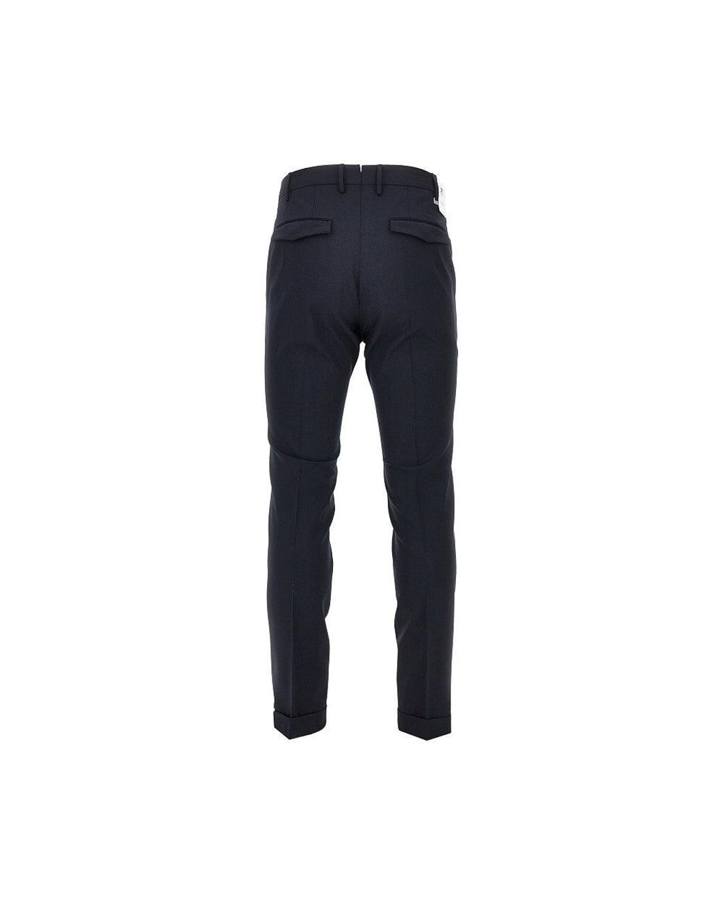 PT Torino Blue Stretch Wool Master Fit Pants for men