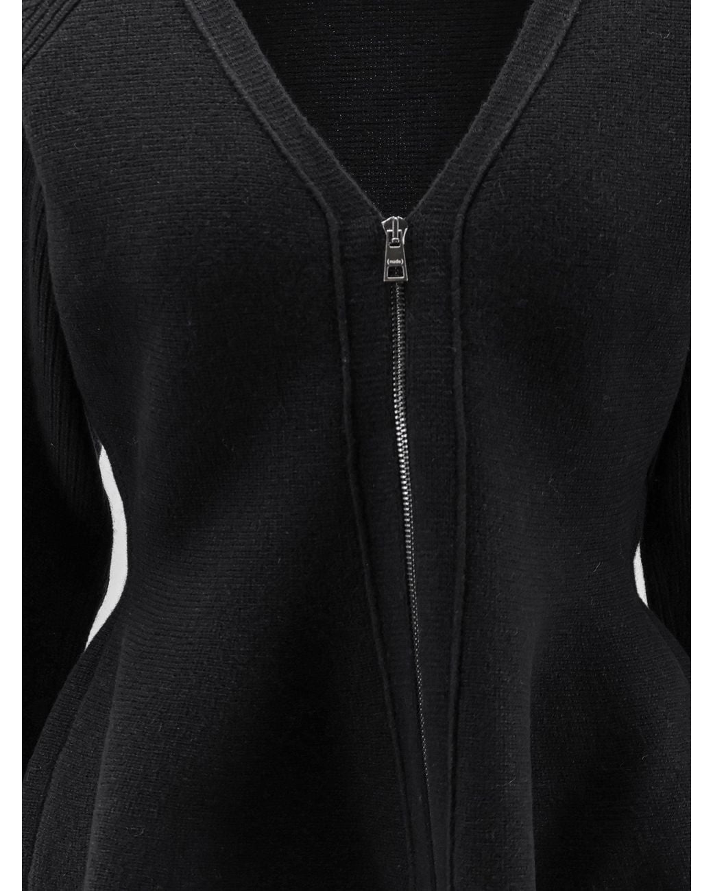 Nude Black Wool Blend Cardigan