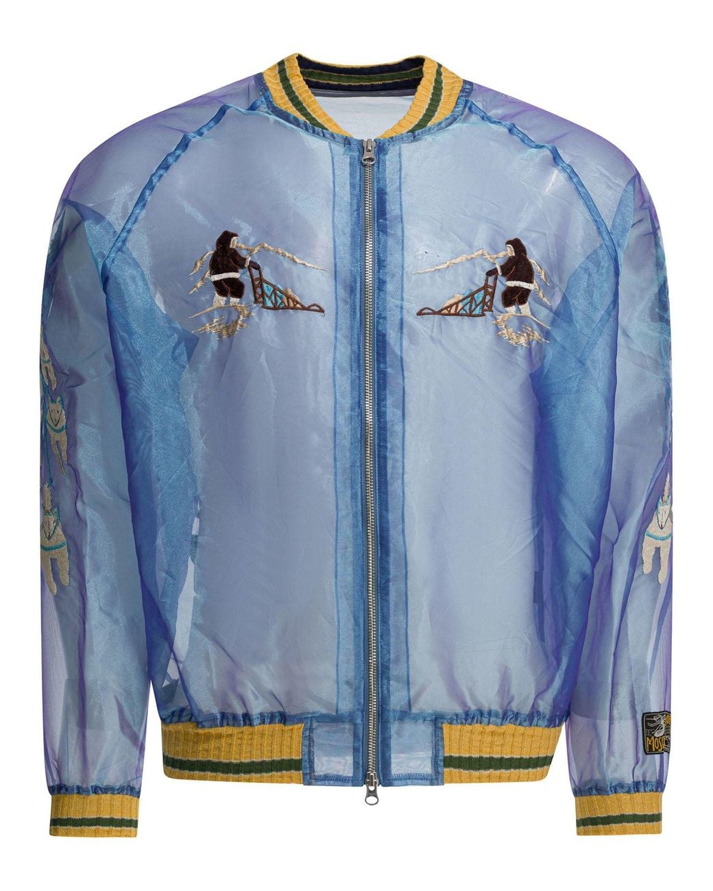 Kapital Blue Sheer Pearl Mosquito Guard Bomber Jacket Light for men