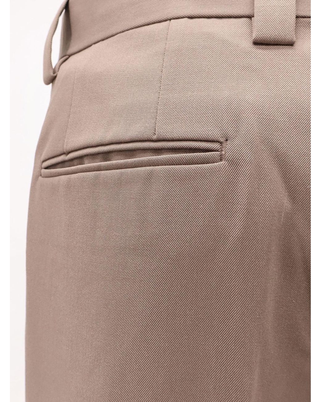 TONYWACK Natural Wool Blend Trousers With Frontal Pinces for men