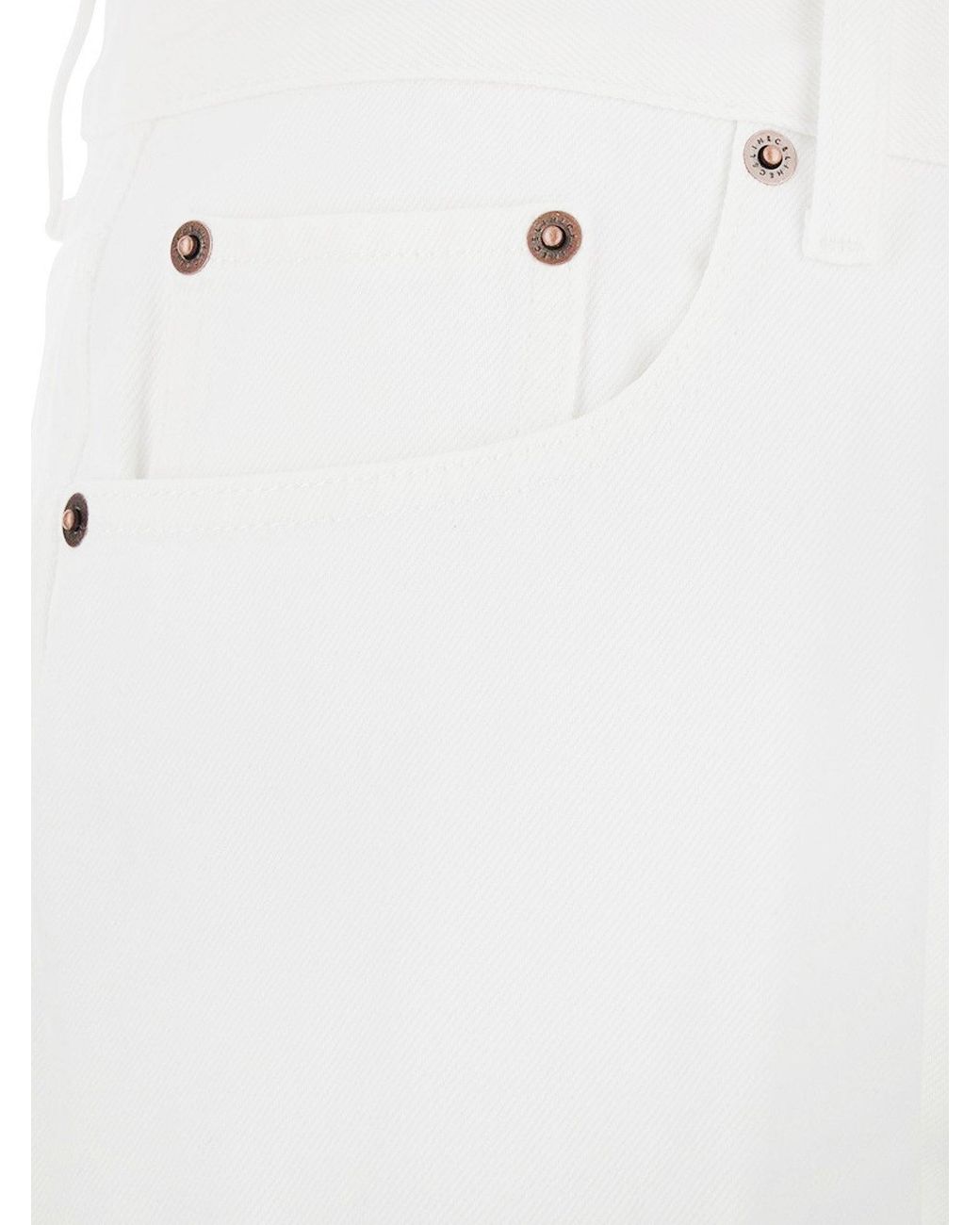 Céline White Boyfriend Cotton Trousers for men