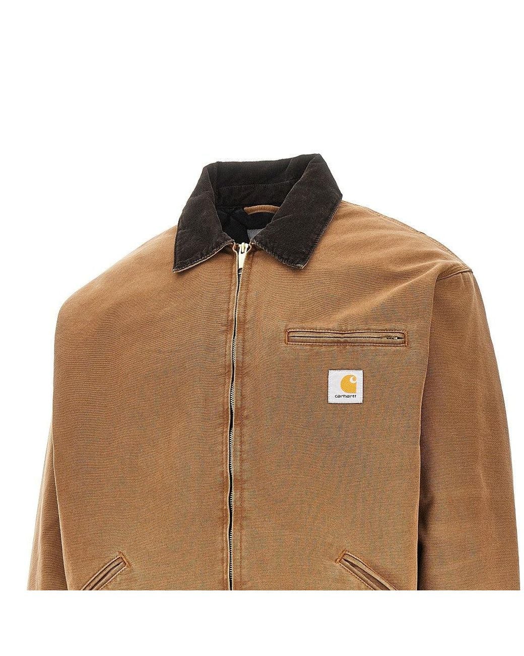 Carhartt Brown 'Og Detroit' Canvas Jacket for men