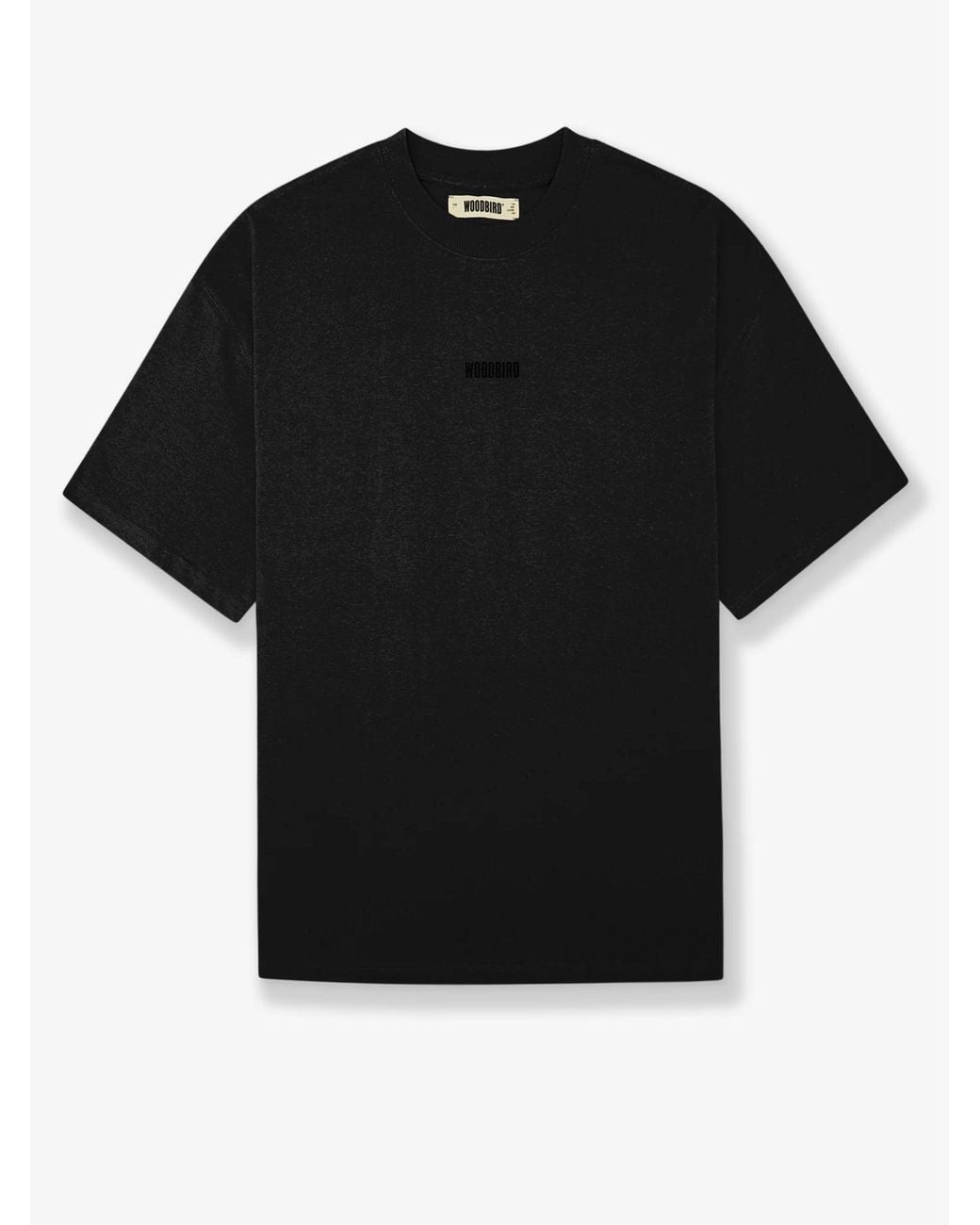 Woodbird Black Wbbeam Cotton T-Shirt for men