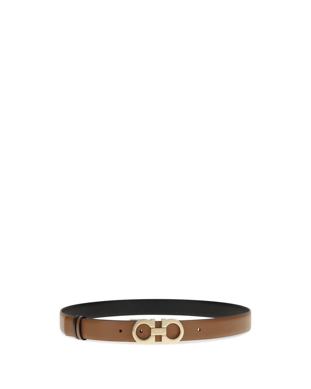 Ferragamo Brown Leather Belt Reversible