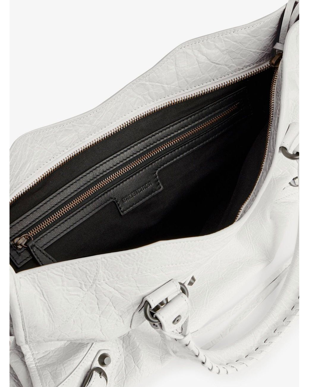 Balenciaga Natural Le City Medium Leather Shoulder Bag