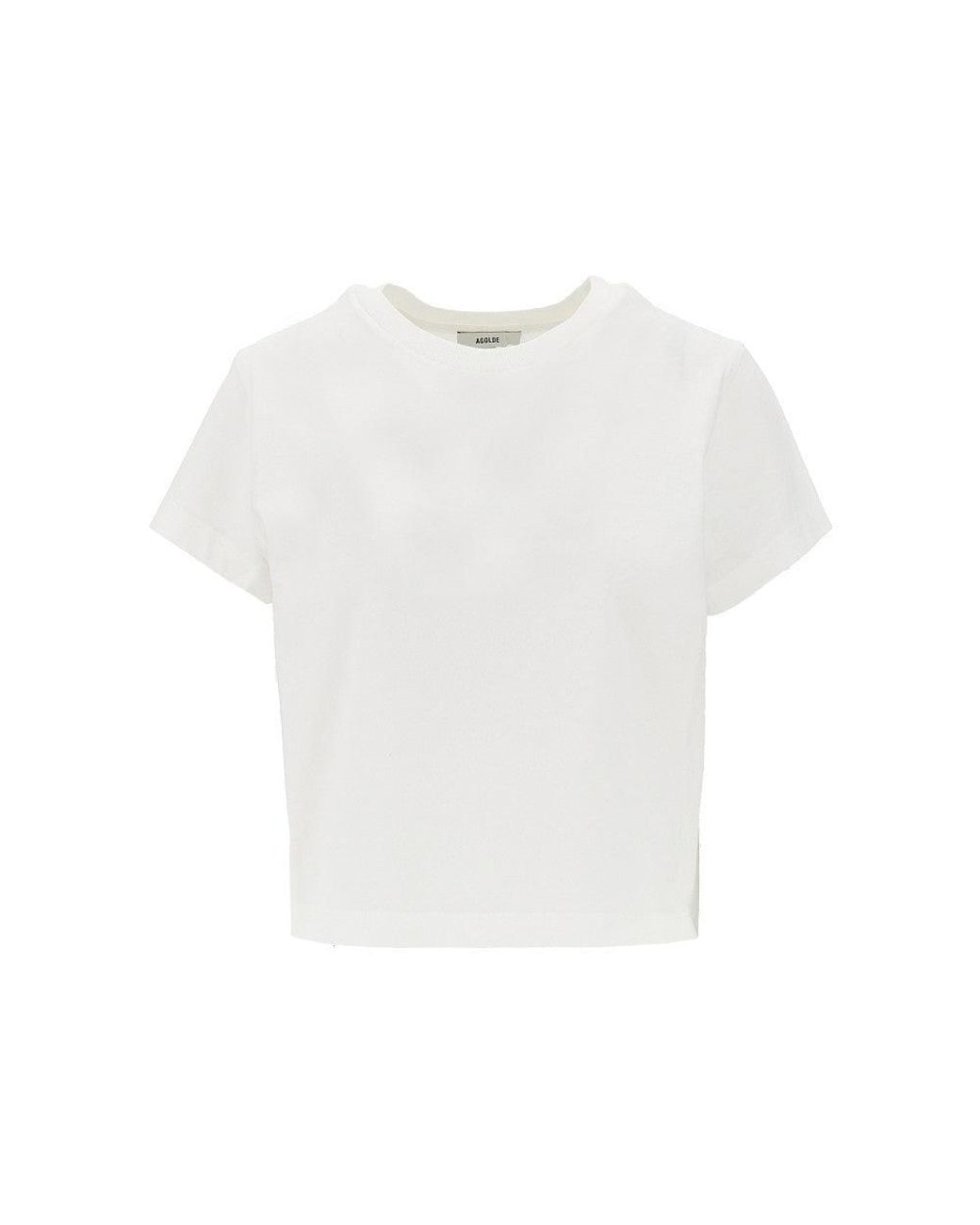 Agolde White 'Adine' Baby Fit T-Shirt