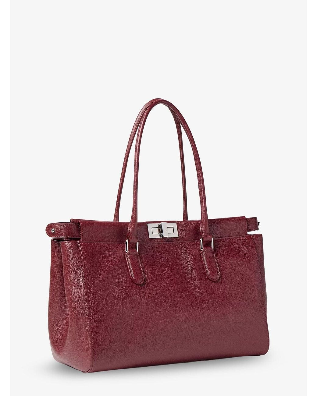 Fendi Purple Peekaboo Leather Shoulder Bag