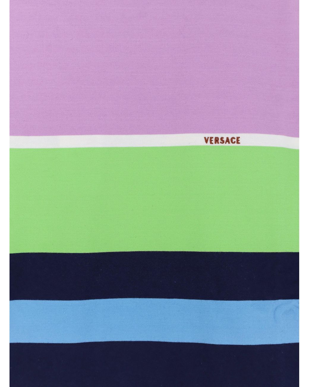 Versace Blue Stripes Cotton Sweatshirt