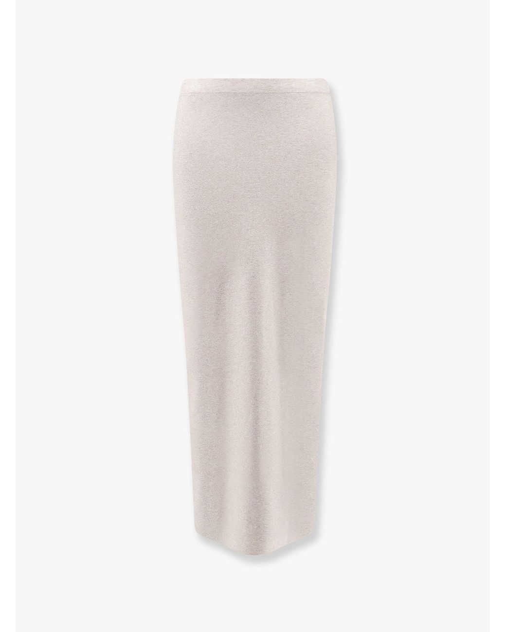 Hevò White Skirt Viscose-Blend