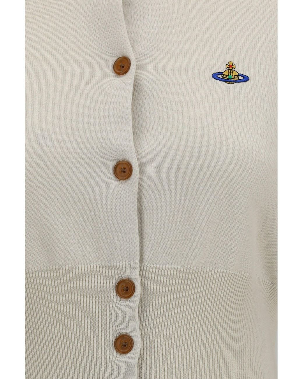 Vivienne Westwood White Bea Crop Cardigan
