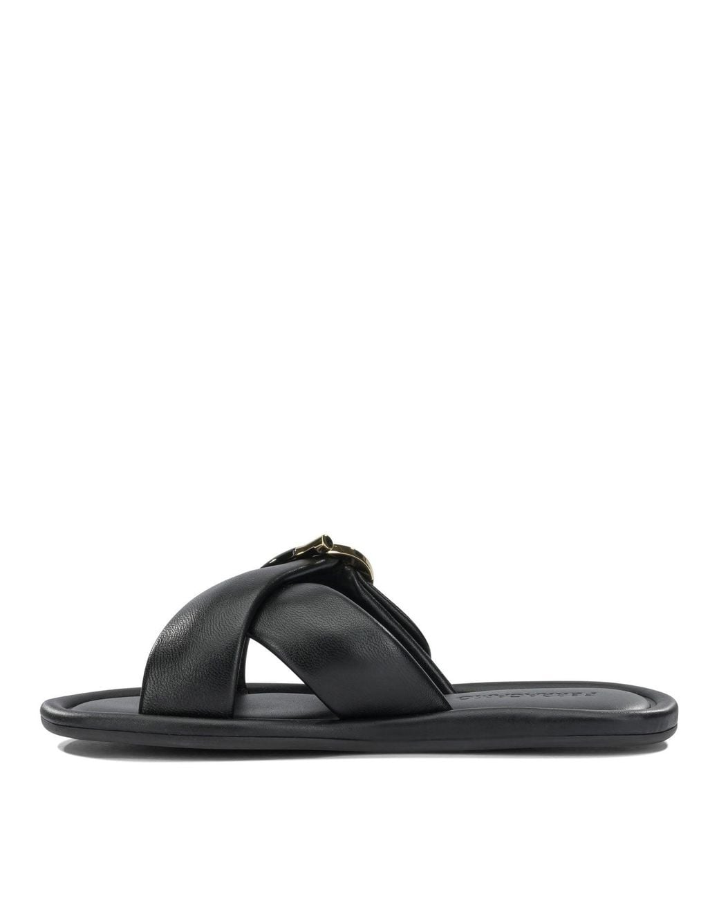 Ferragamo Black "Elyzia" Slide