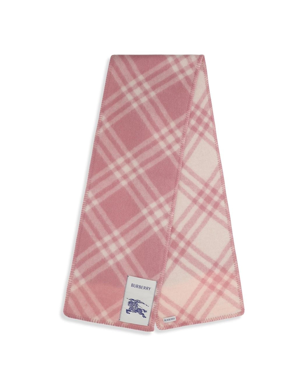 Burberry Pink Check Wool Scarf Sugar