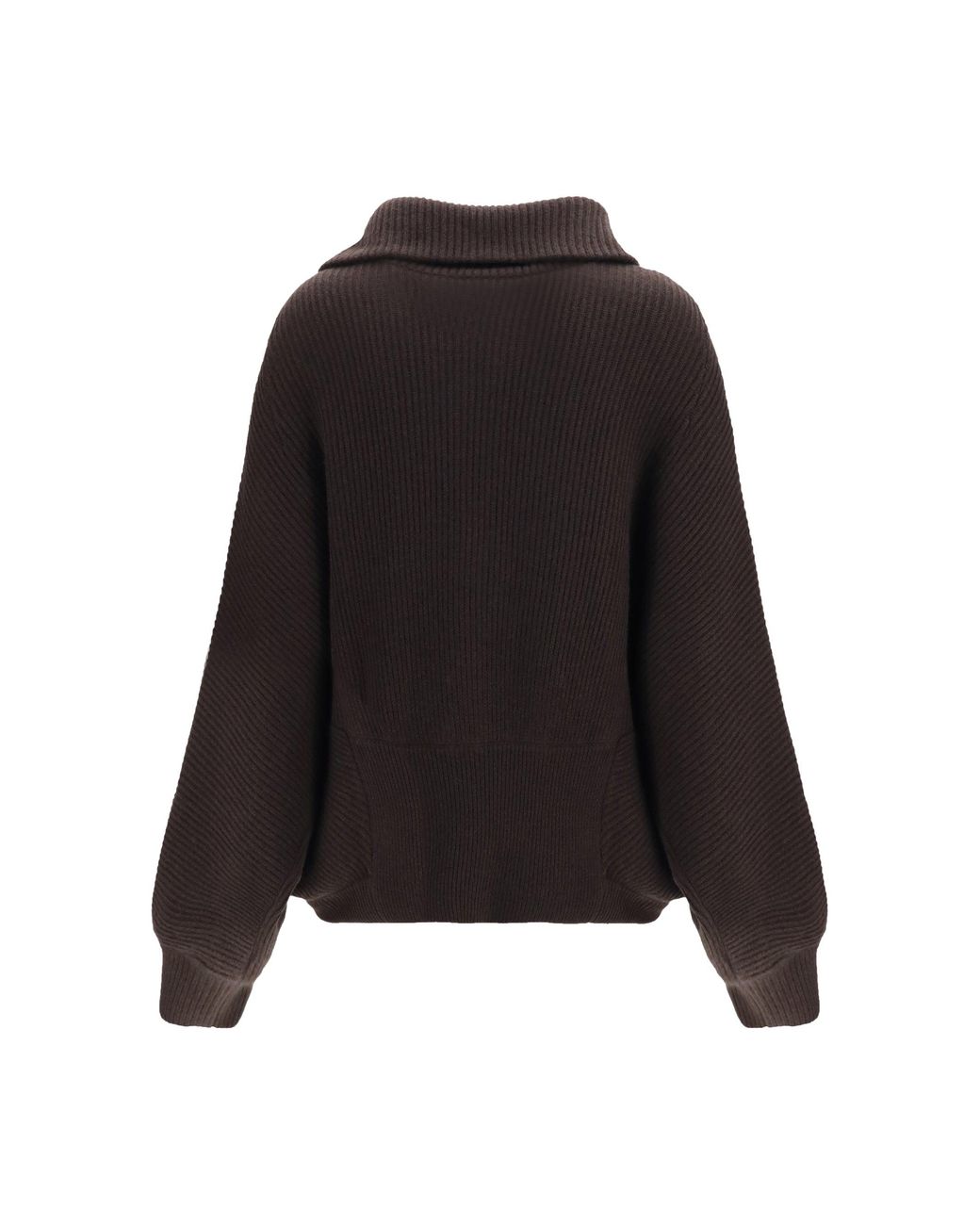Brunello Cucinelli Black High Neck Cashmere Cardigan Caffè