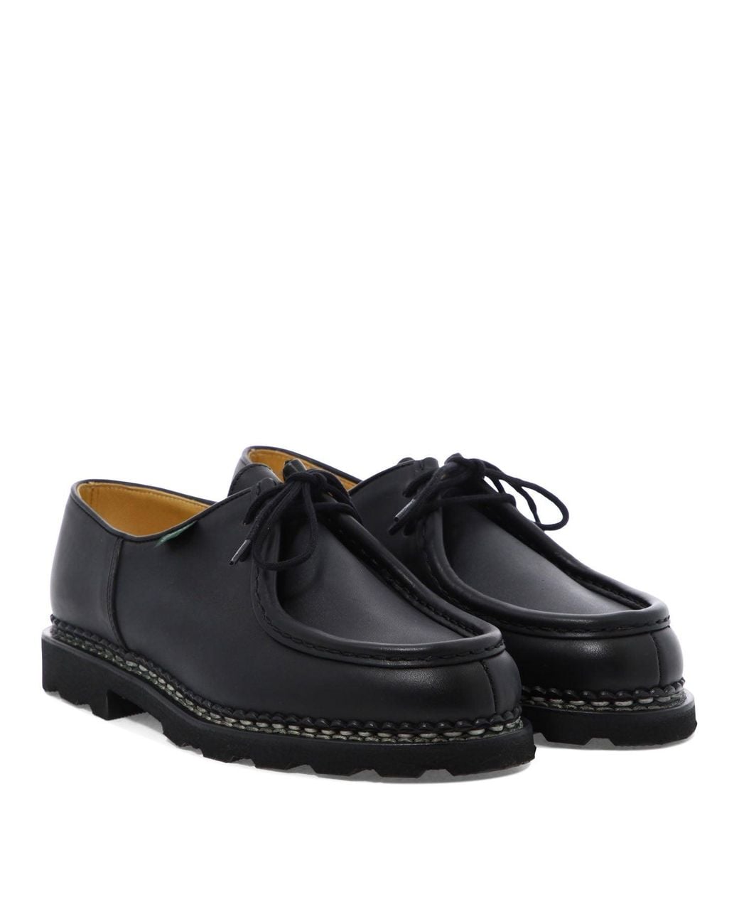 Paraboot Black "Michael" Lace-Up Loafers for men