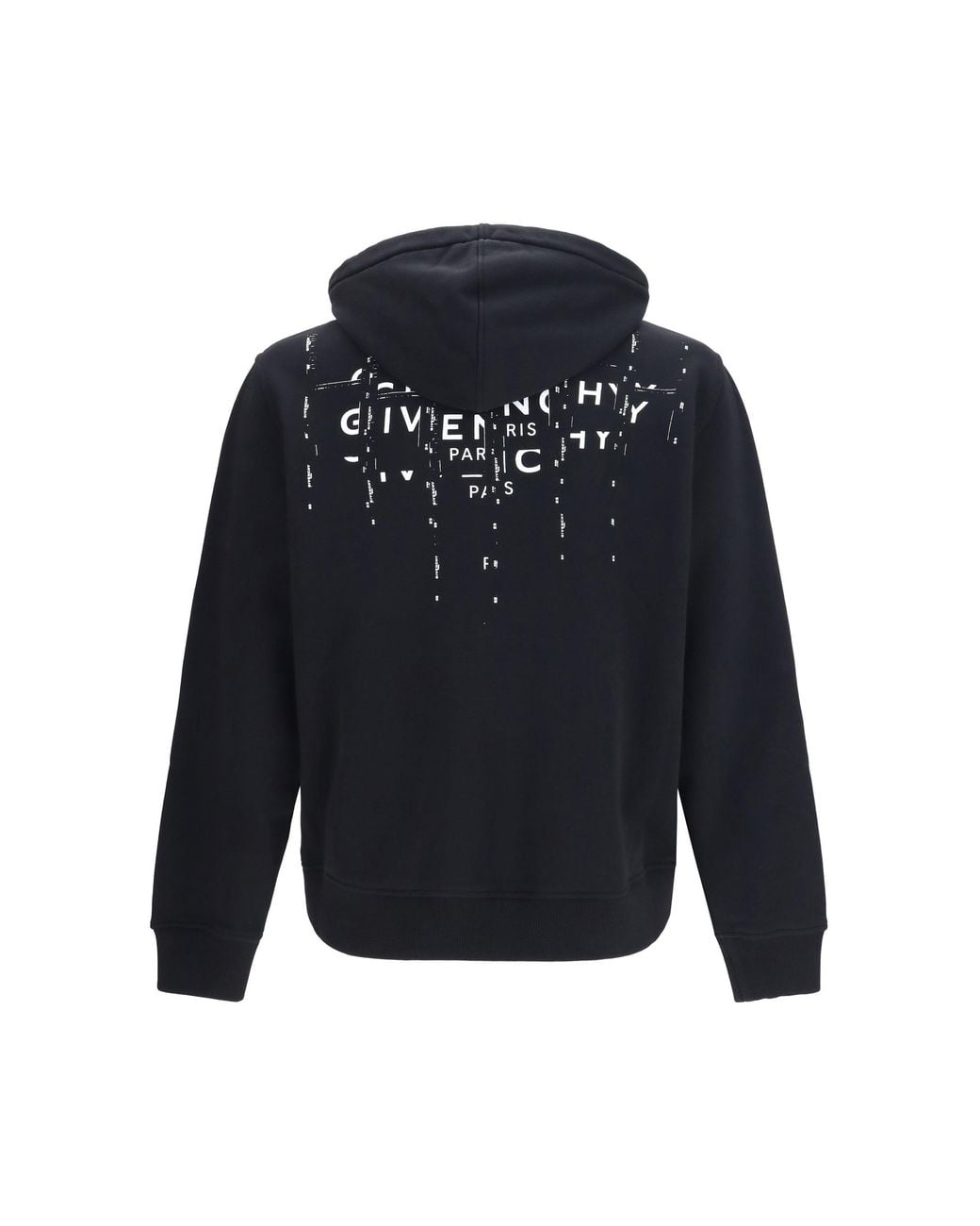 Givenchy Blue Photographic Negative Print Fleece Zip Hoodie for men